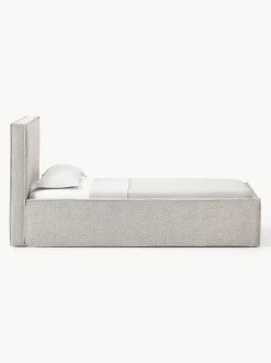 Cama individual tapizada en tejido bouclé Dream
