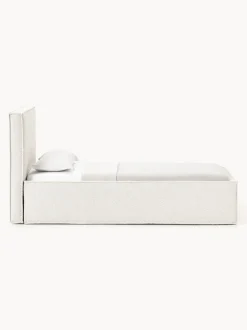 Cama individual tapizada en tejido bouclé Dream