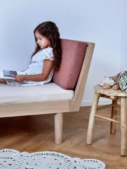 Cama infantil artesanal de madera de roble Eli, 90 x 160 cm