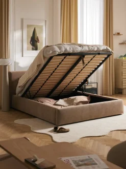 Cama tapizada con espacio de almacenamiento Cloud