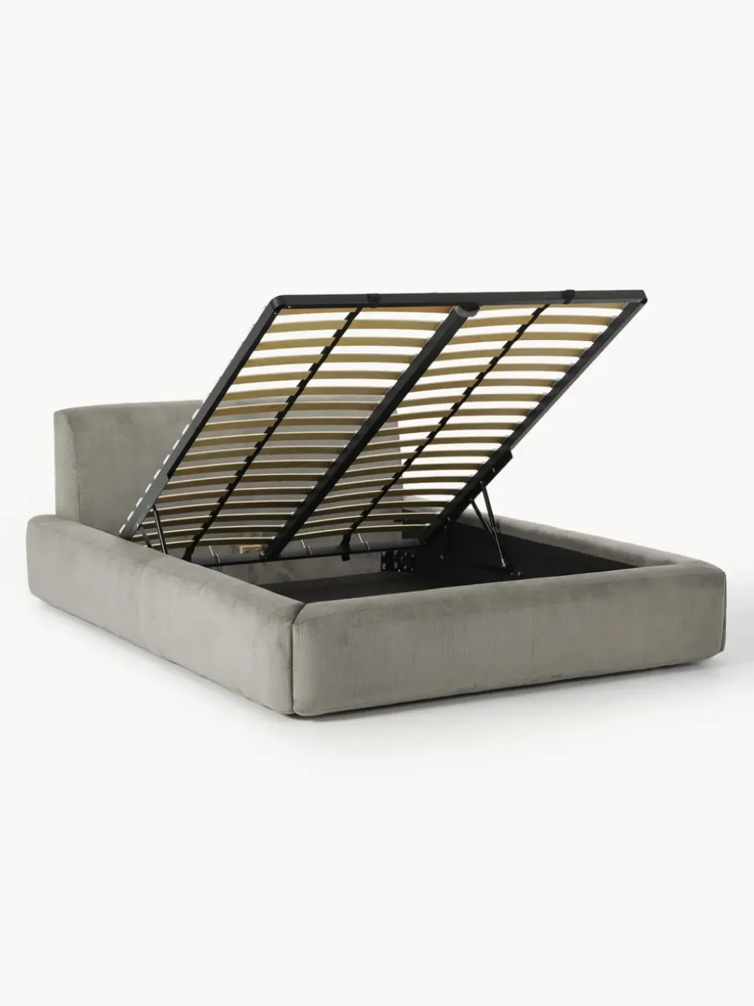 Cama tapizada con espacio de almacenamiento Melva