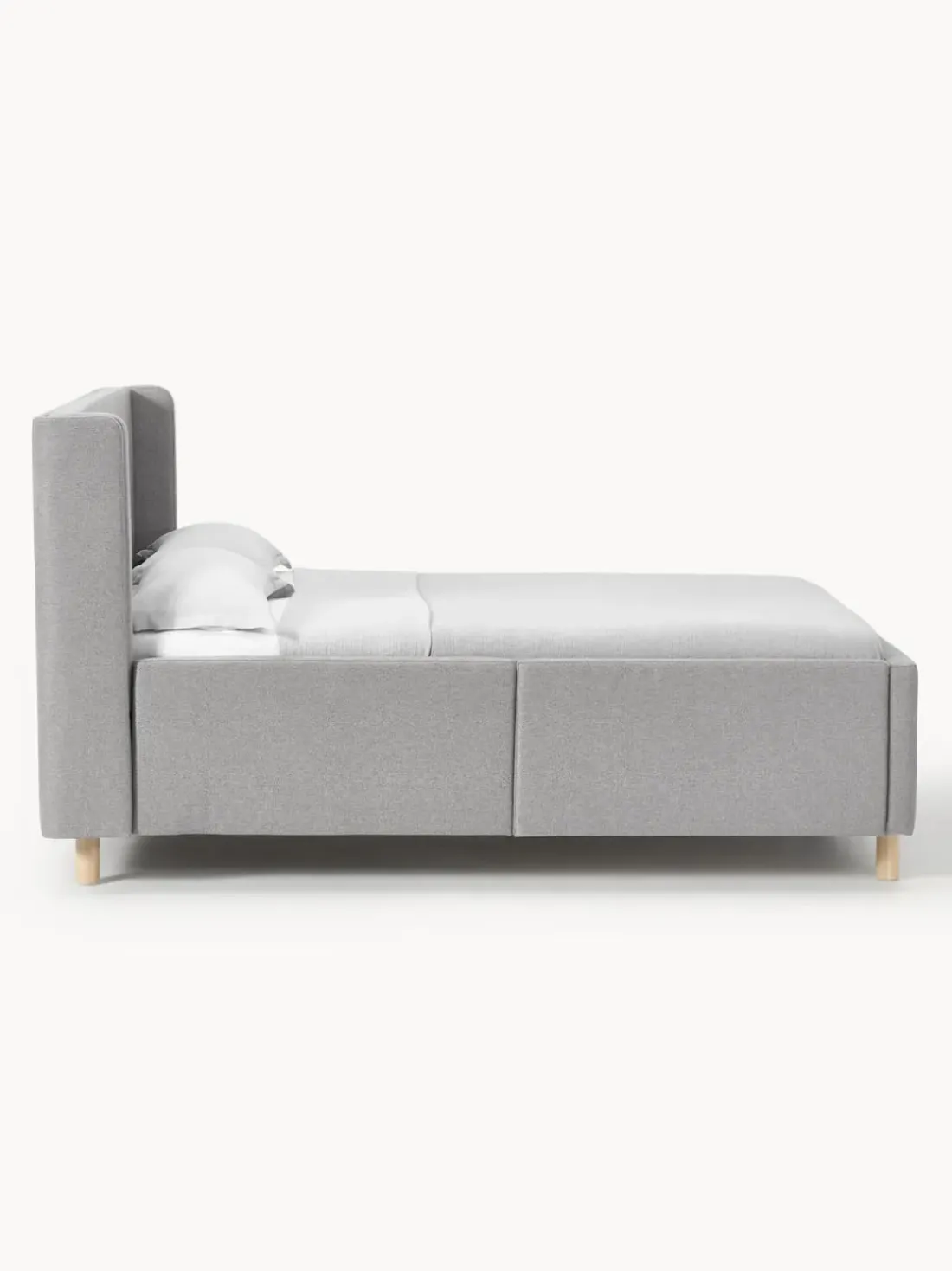 Cama tapizada con espacio de almacenamiento Arche