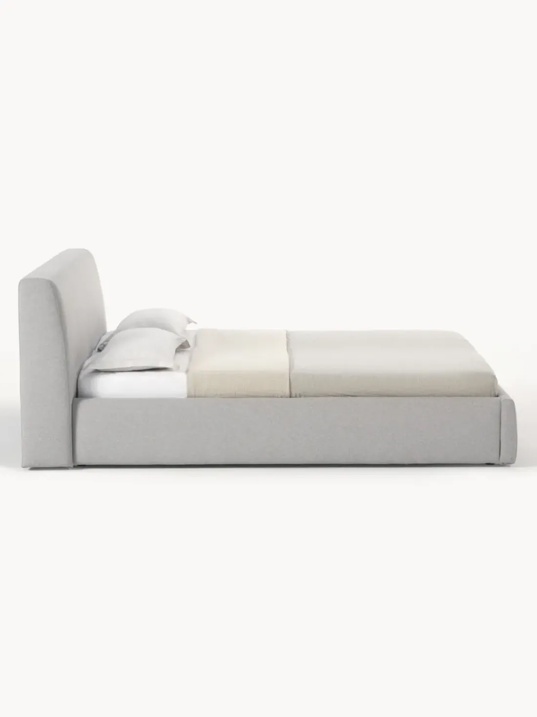 Cama tapizada con espacio de almacenamiento Cloud