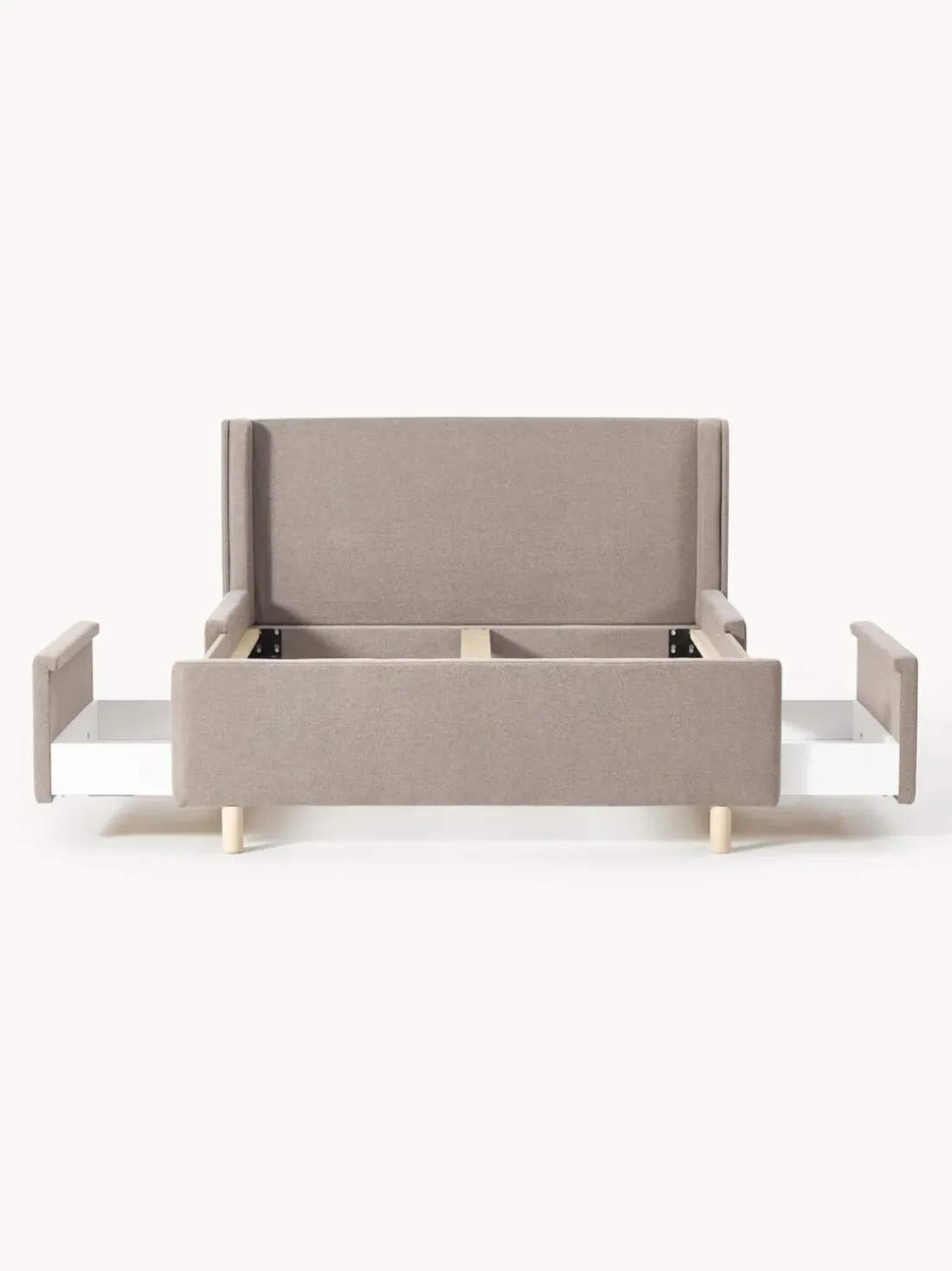 Cama tapizada con espacio de almacenamiento Arche