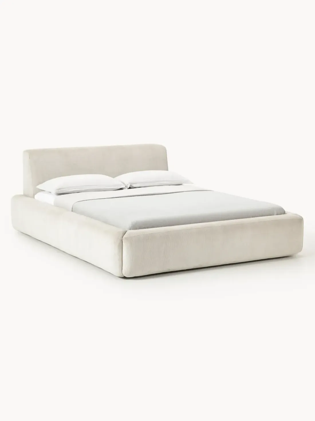 Cama tapizada con espacio de almacenamiento Melva