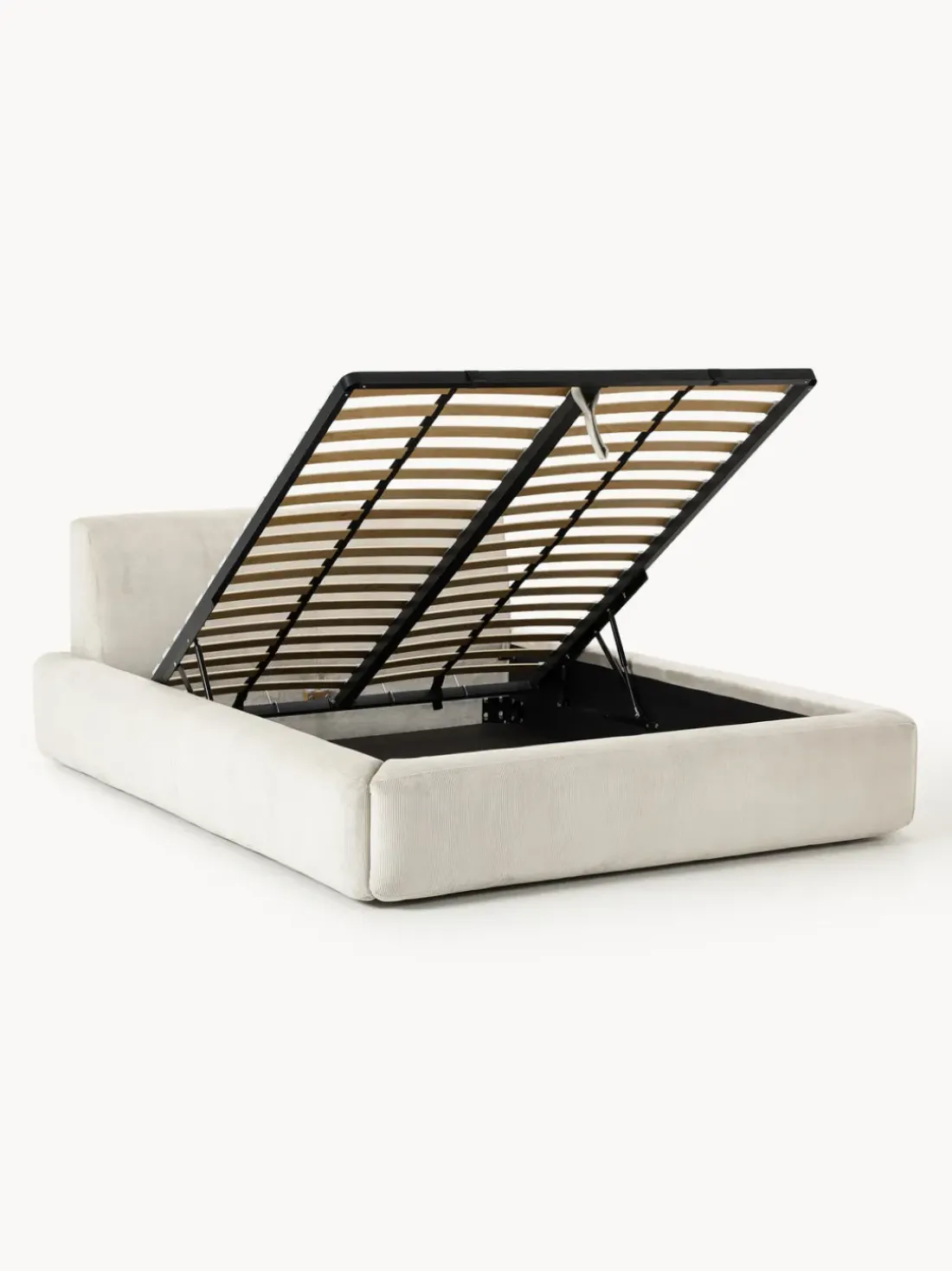 Cama tapizada con espacio de almacenamiento Melva