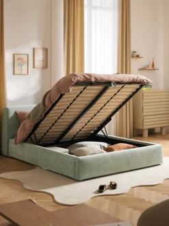 Cama tapizada con espacio de almacenamiento Cloud