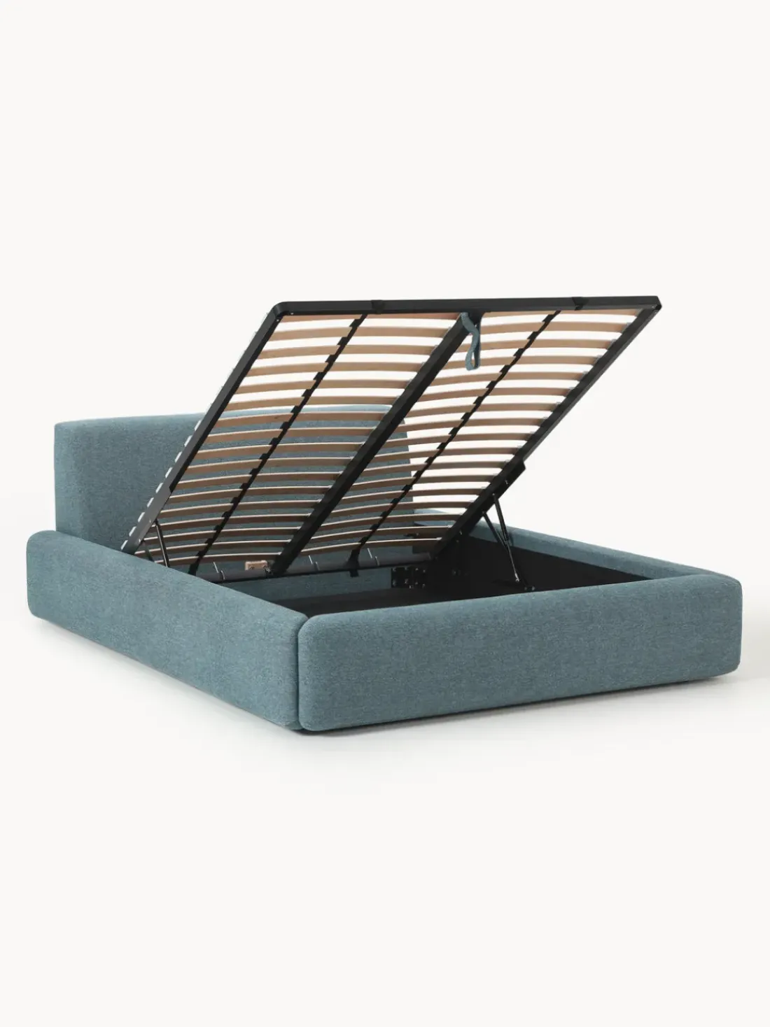 Cama tapizada con espacio de almacenamiento Melva