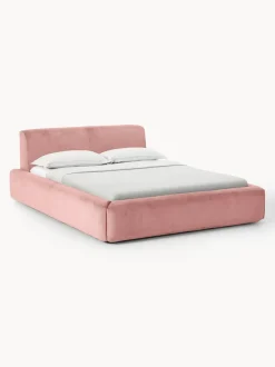 Cama tapizada con espacio de almacenamiento Melva