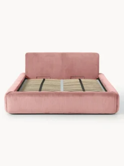 Cama tapizada con espacio de almacenamiento Melva