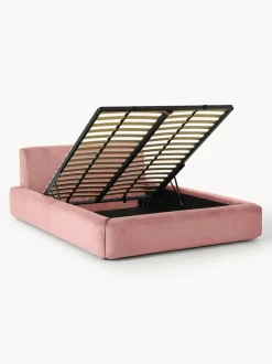Cama tapizada con espacio de almacenamiento Melva