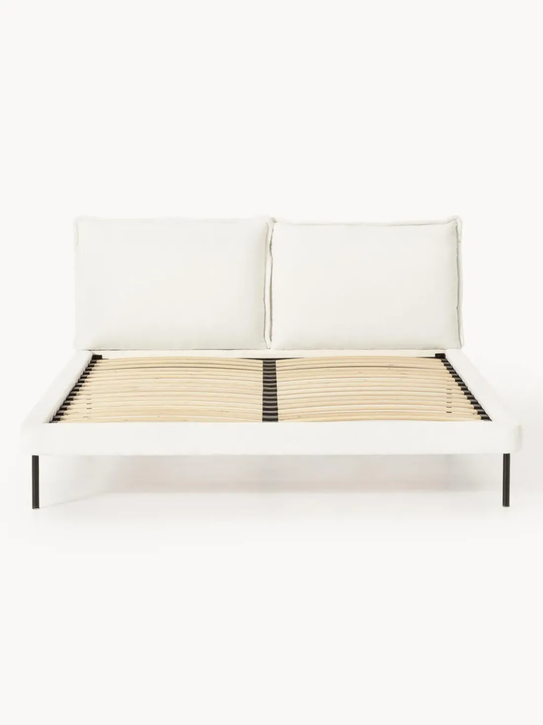 Cama tapizada de borreguillo bouclé Amelia