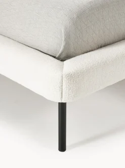 Cama tapizada de borreguillo bouclé Amelia