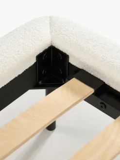 Cama tapizada de borreguillo bouclé Amelia