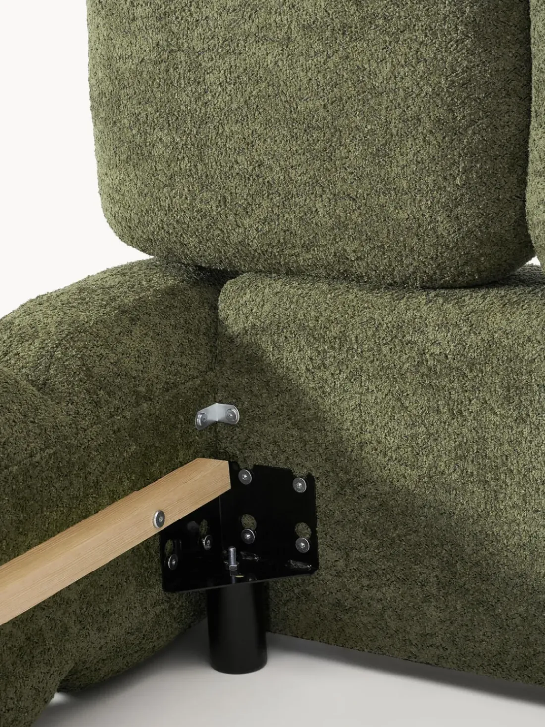 Cama tapizada de borreguillo bouclé Tayla