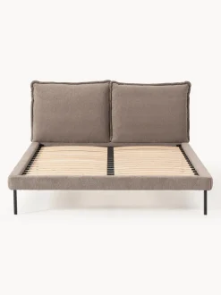 Cama tapizada de borreguillo bouclé Amelia