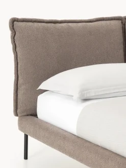 Cama tapizada de borreguillo bouclé Amelia