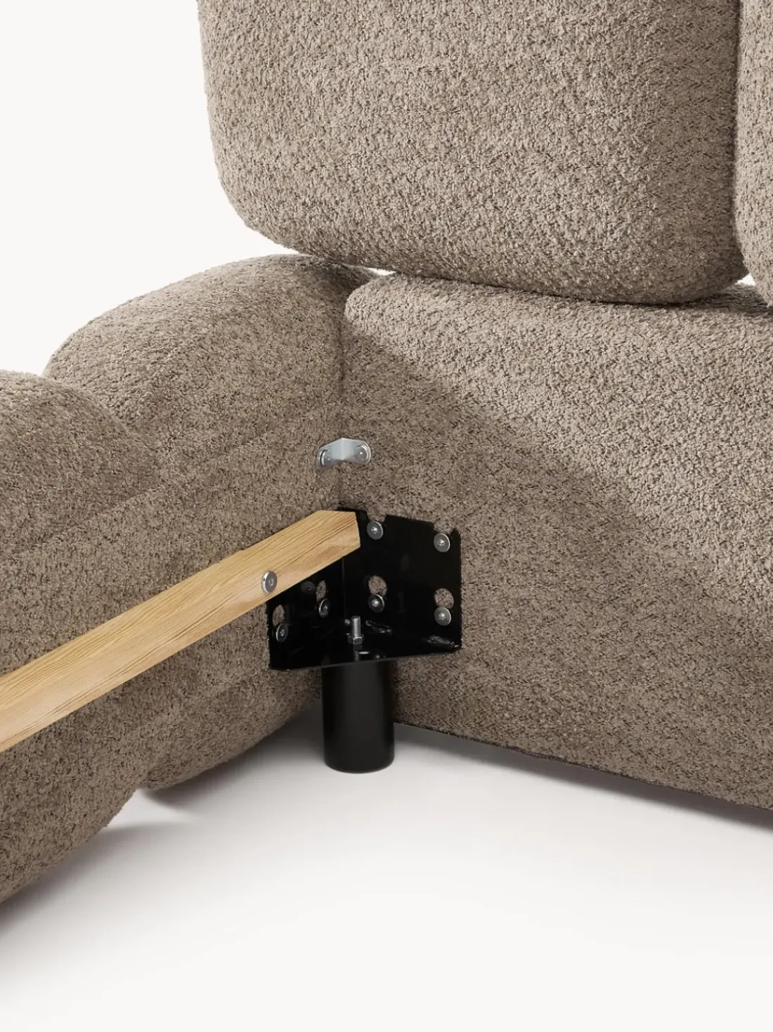 Cama tapizada de borreguillo bouclé Tayla