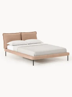 Cama tapizada de borreguillo bouclé Amelia