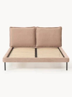 Cama tapizada de borreguillo bouclé Amelia