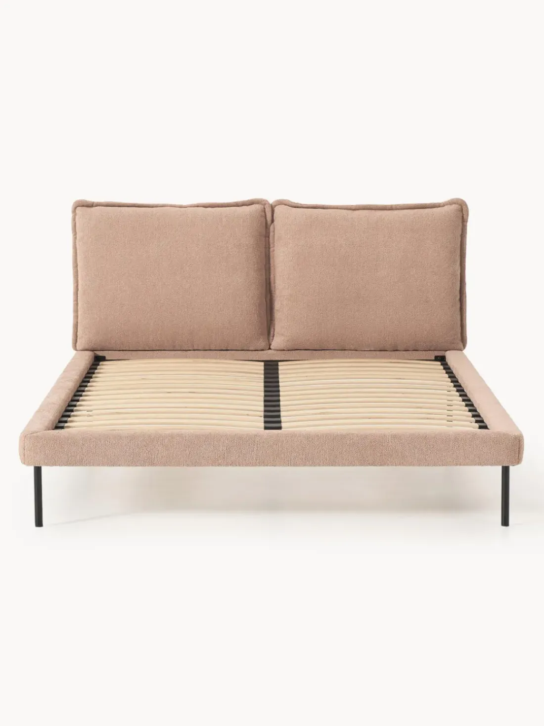 Cama tapizada de borreguillo bouclé Amelia