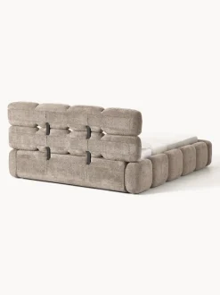 Cama tapizada de borreguillo bouclé Tayla