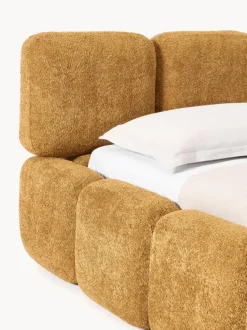 Cama tapizada de borreguillo bouclé Tayla