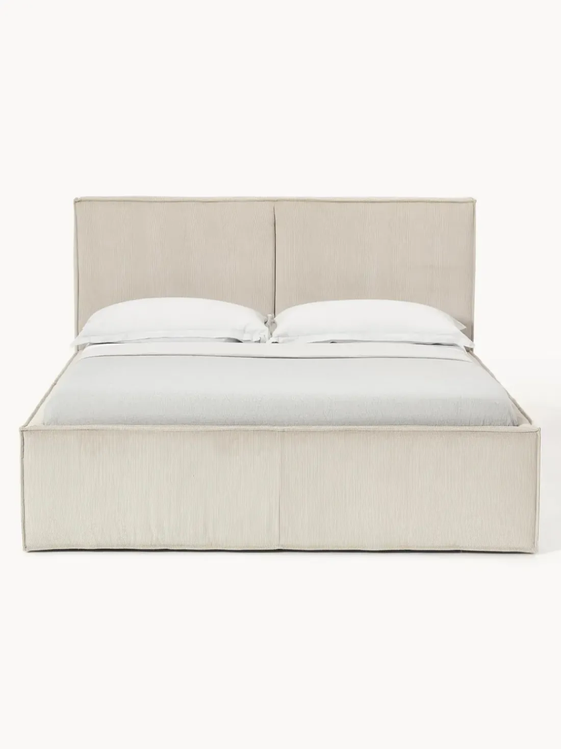 Cama tapizada de pana con espacio de almacenamiento Dream