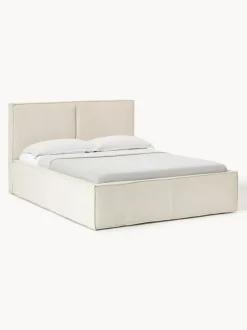 Cama tapizada de pana con espacio de almacenaje Dream