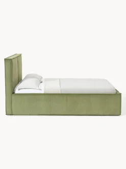 Cama tapizada de pana con espacio de almacenamiento Dream