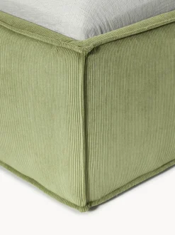 Cama tapizada de pana con espacio de almacenamiento Dream