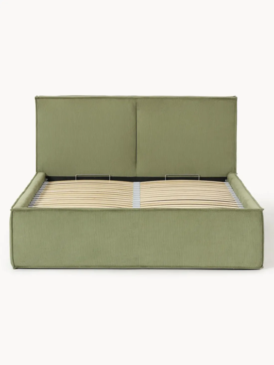 Cama tapizada de pana con espacio de almacenamiento Dream