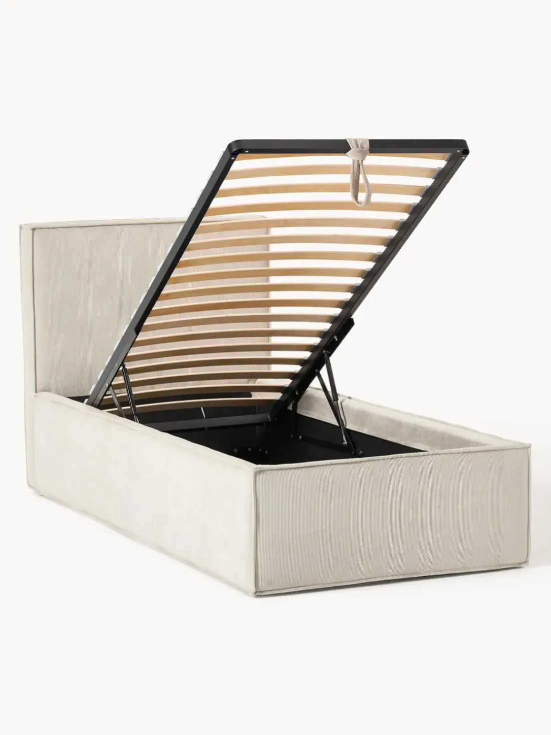Cama tapizada de pana con espacio de almacenamiento Dream