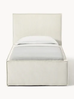 Cama tapizada de pana con espacio de almacenamiento Dream