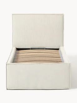 Cama tapizada de pana con espacio de almacenamiento Dream