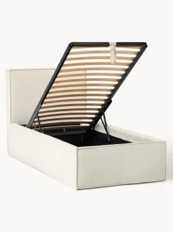 Cama tapizada de pana con espacio de almacenamiento Dream