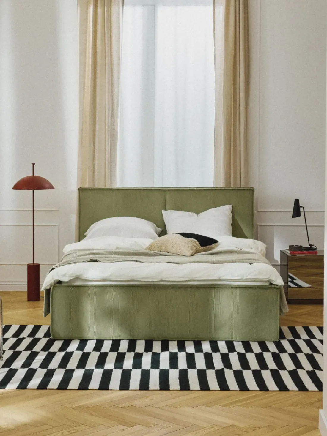 Cama tapizada de pana Dream
