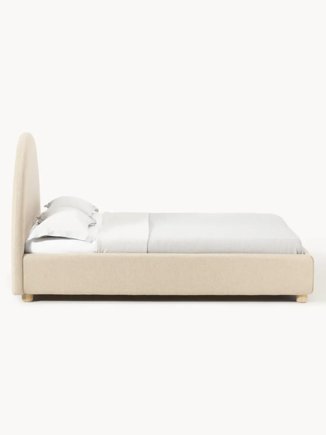 Cama tapizada Ebba, con espacio de almacenamiento