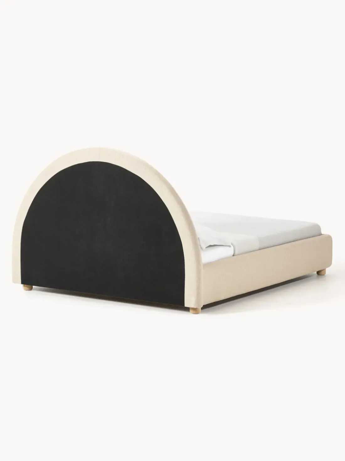 Cama tapizada Ebba, con espacio de almacenamiento