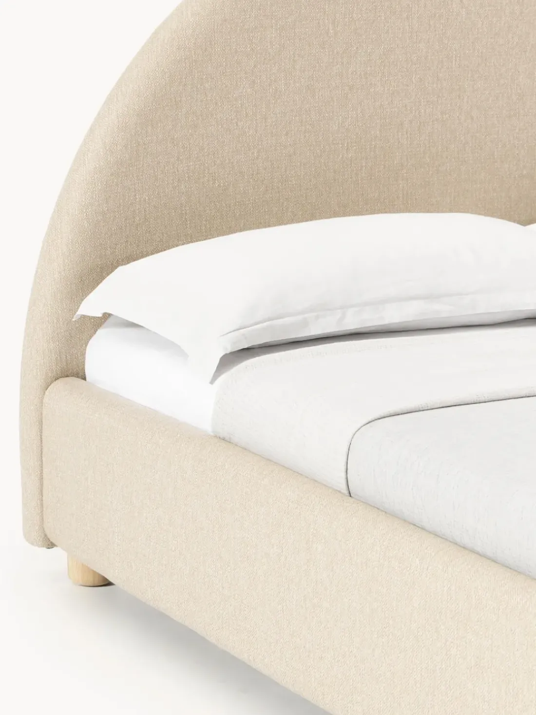 Cama tapizada Ebba, con espacio de almacenamiento