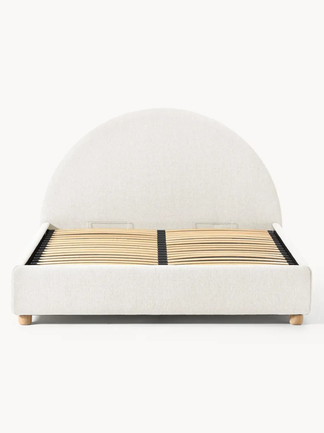 Cama tapizada Ebba, con espacio de almacenamiento