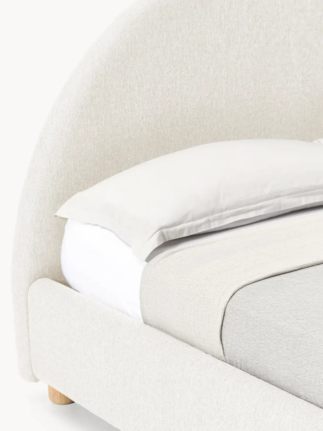 Cama tapizada Ebba, con espacio de almacenamiento