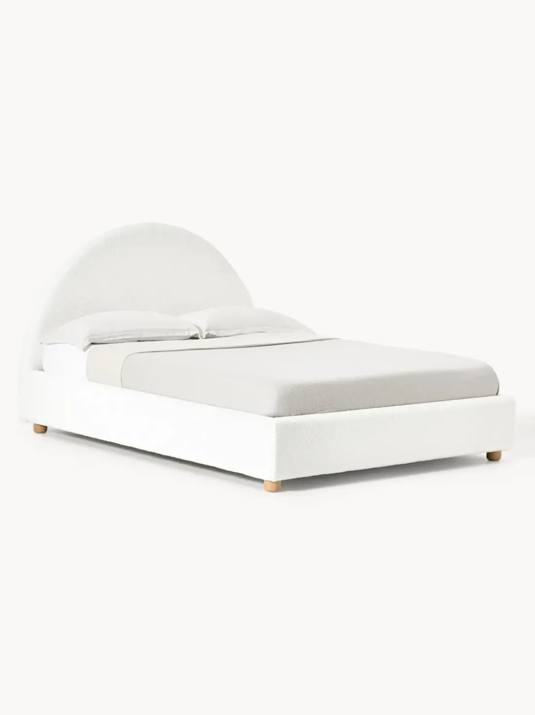 Cama tapizada en borreguillo Ebba