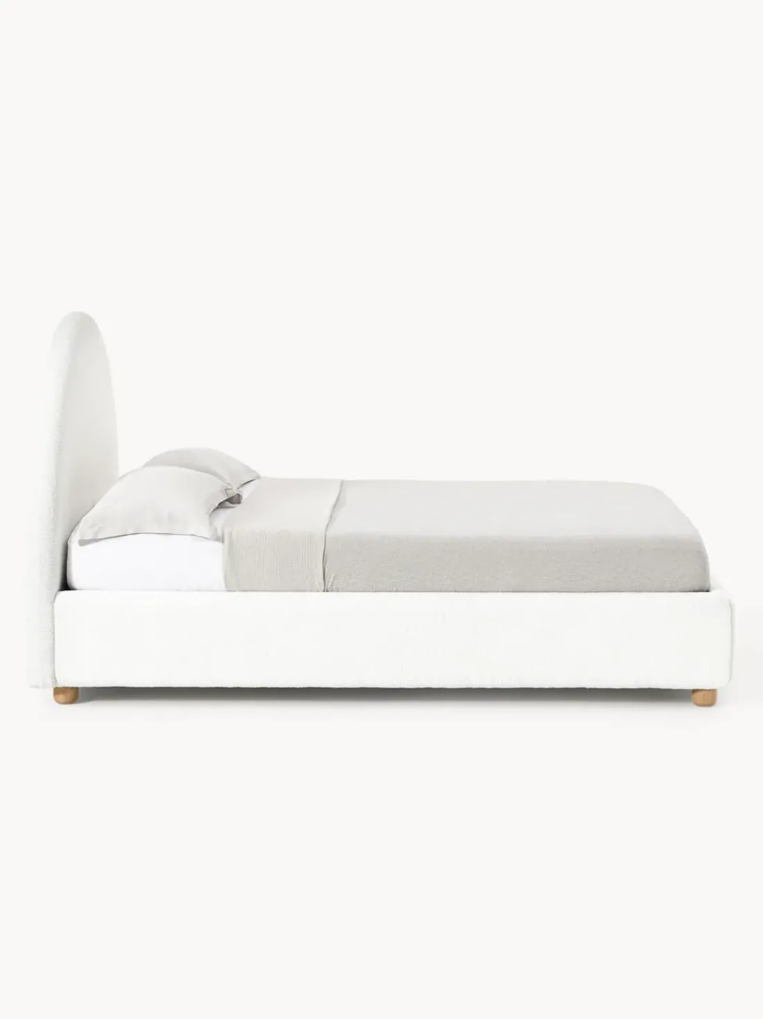 Cama tapizada en borreguillo Ebba