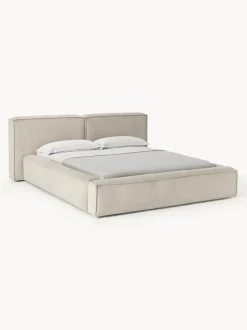 Cama tapizada en pana Lennon