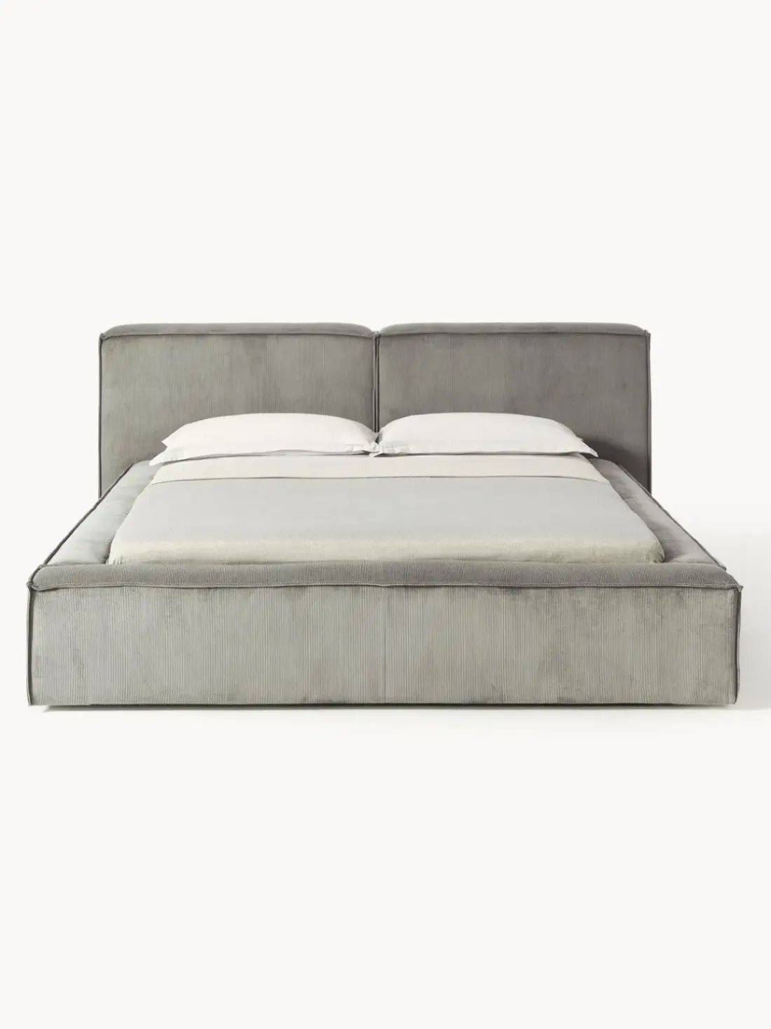 Cama tapizada en pana Lennon