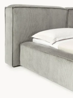 Cama tapizada en pana Lennon