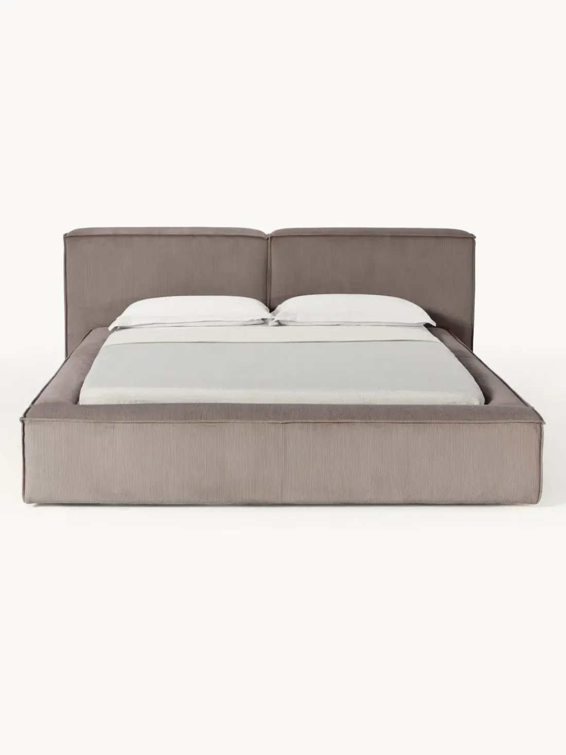 Cama tapizada en pana Lennon