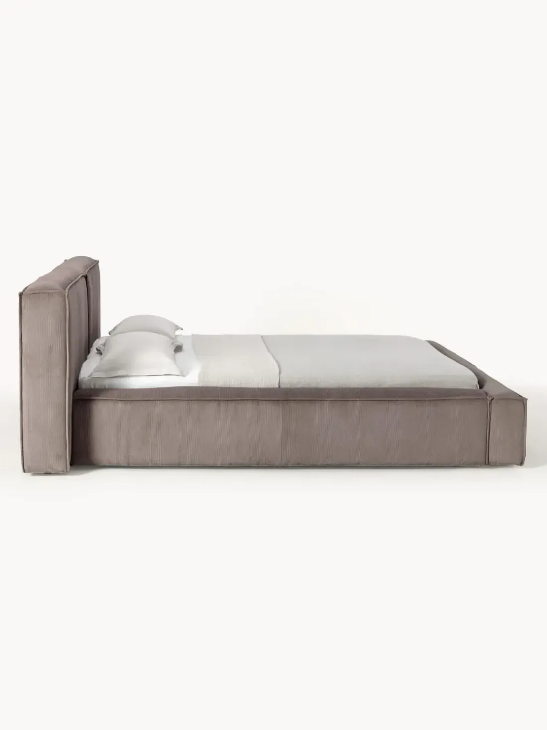 Cama tapizada en pana Lennon