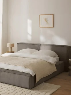 Cama tapizada en pana Lennon